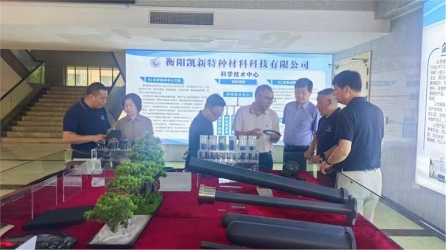 黃山市政協副主席楊龍一行蒞臨衡陽凱新特種材料科技有限公司調研